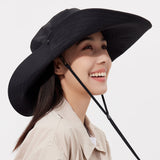 Unisex Wide Brim Bucket Hat Sun Protection Fishing Cap UPF 50+