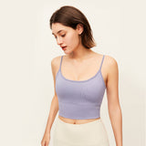 US Stock Women's Sexy Crop Top Seamless Underwear Tank Camisole UPF 50+