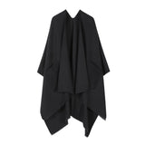 US Stock Women's Warm Shawl Warps Open Front Poncho Cape Scarf Blanket