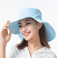 US Stock Unisex Wide Brim Bucket Hat with Neck Flap UPF 50+ UV Protection