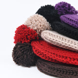 2 Packs Warm Soft Knitted Beanie Cap for Women Men Unisex Winter Knit Cuffed Cap