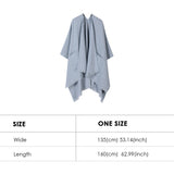 US Stock Women's Warm Shawl Warps Open Front Poncho Cape Scarf Blanket