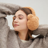 Ear Muffs Faux Fleece Warm Earmuffs Plush Warmers Ear Covers Foldable Headband