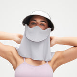 Sun Visor with Detachable Neck & Face Shield Multi-Function Slide Track Design UPF2000+