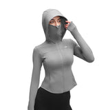 Women's Slim-Fit UPF50+ Sun Protection Hoodie Full-Coverage Jacket Coolchill Fabric, Lightweight