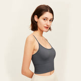 US Stock Women's Sexy Crop Top Seamless Underwear Tank Camisole UPF 50+