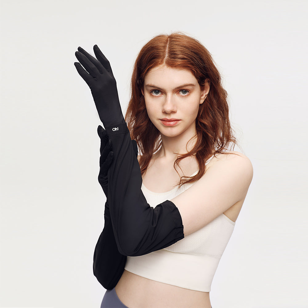 Sunscreen Summer-Long Arm Sleeves Gloves UPF 50+  Anti-Ultraviolet Arm Guard