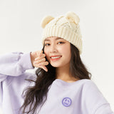 US Stock Women's Winter Heated Knit Hat