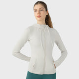 US Stock Workout Hooded Jackets for Women Athletic Sweatshirt with Thumbholes