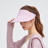 Unisex Sun Visor Hat Wide Brim Dual-Sided Sun Protection UPF50+ Adjustable Cap