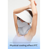 Sun Visor with Detachable Neck & Face Shield Multi-Function Slide Track Design UPF2000+