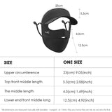 Sun Protection Full Face Mask with Cap Brim UPF 50+ Riding Cover