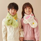 Kids Plush Wrap Neck Warmer Winter Scarf Winter Ski Scarves Collar for Girls Boys