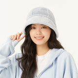 US Stock Winter Faux Fur Bucket Hat Fluffy Fuzzy Vintage Hat