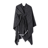 US Stock Shawl Warps for Women Open Front Poncho Cape Scarf Warm Blanket