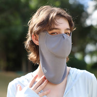 US Stock Women's Sun Protection Face Mask Mouth-Opened Cover UPF50+
