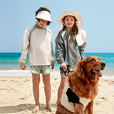 Kid's Long Sleeve Pullover UPF50+ Anti-Chlorine Fabric Loose Casual Tops