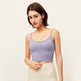 US Stock Women's Sexy Crop Top Seamless Underwear Tank Camisole UPF 50+
