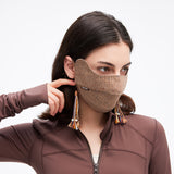 Warm Stylish Breathable Face Cover with Colorful Tassel