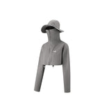 Women's Sun Protection Jackets with Bucket Hat Cap UPF 50+ Outdoor Coat Lightweight Hooded