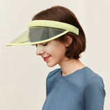 US Stock Women's Sun Visor Hat Wide Brim UV Protection Beach Cap UPF 50+