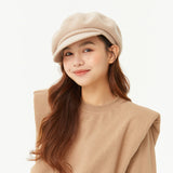 US Stock Women's Winter Sheep Wool Heated Beret Hat