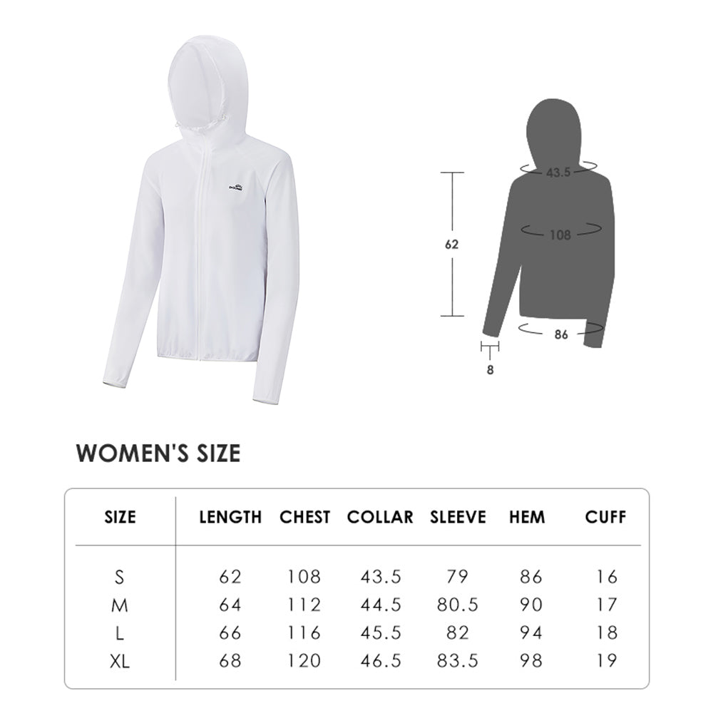 Women's Anti-UV Jacket UPF 50+ Quick Dry Long Sleeve Sunscreen Coat