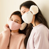 US Stock Women's Warm Mask Balaclava Face Cover with Earmuffs