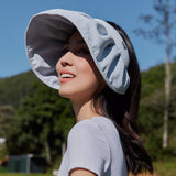 Wide Brim Shell Shape Sun Visor Cap UPF 2000+ Sun Protection Empty Top Hat