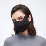 Warm Face Mask with Stylish Leather Edge Face Cover