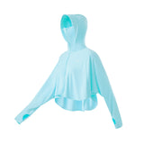 Women's High Collar Hoodie UPF 50+ Sun Protection Cloak