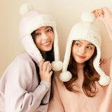 Winter Plush Bomber Hats with Earflaps Full Hood Ushanka Russian Hat