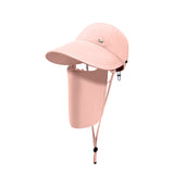 US Stock Wide Brim Baseball Cap with Removeable Face Cover UPF 50+