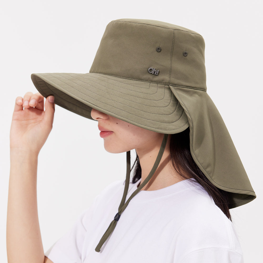Women Sun Hat With Neck Flap Uv Protection Bucket Hat Women Sun Hat With  Neck Flap Wide Brim UV Protection Bucket Hat With Ponytail Hole Chin Strap