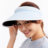 Wide Brim Sun Visor Hat UPF50+ Sun Protection Empty Top Cap