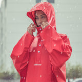 display of the red ultra light rain-proof wind coat