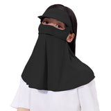 Unisex Sunscreen Mask with Brim Ice Silk UPF50+ Face Cover