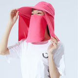 Unisex Fishing Hiking Sun Protection Face Neck Cover Flap Hat UPF 50+