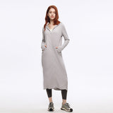 Women's Sun Protective Hoodie UPF50+ Extended Long Cover Up Full Zip Up Dress