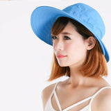US Stock Dual-Side Brim Sun Protective Bucket Cap for Women UPF 50+ Hat