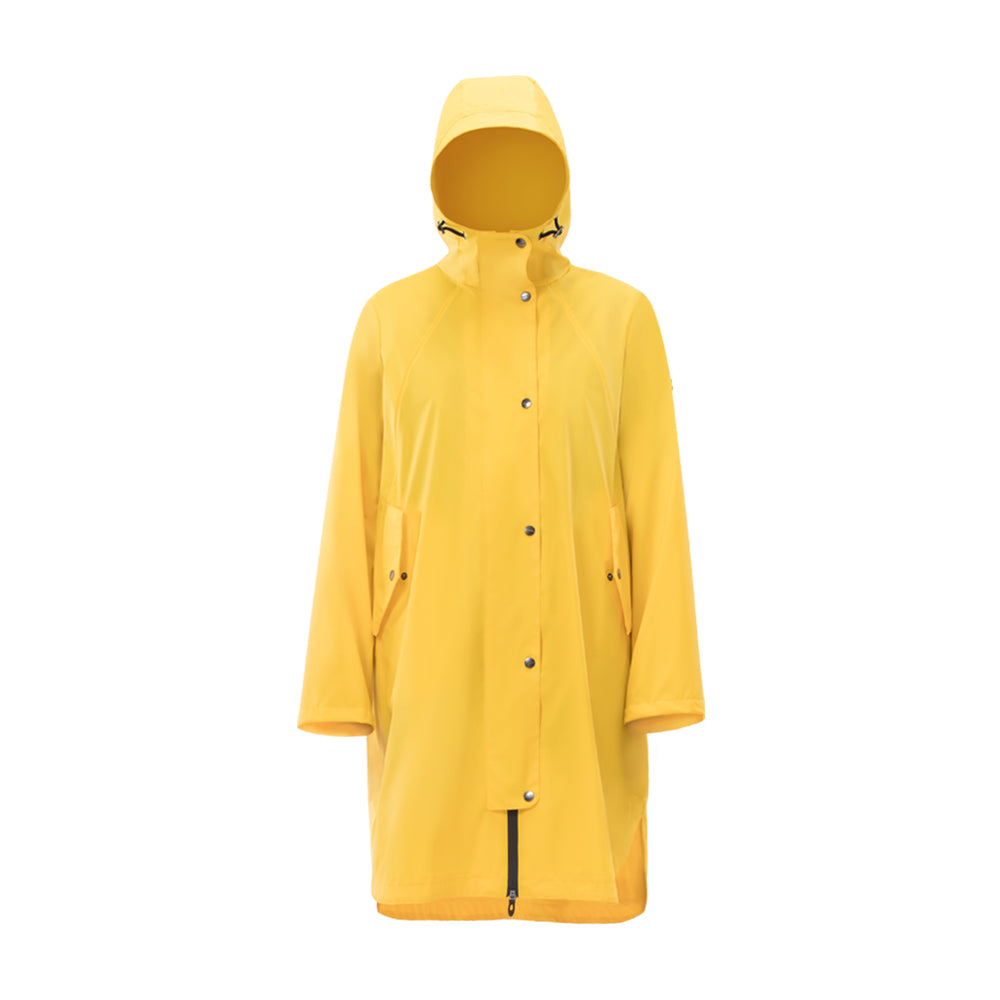 yellow waterproof long coat