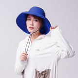 Women's Outdoor UV Protection Foldable Wide Brim Beach Fishing Hat UPF 50+