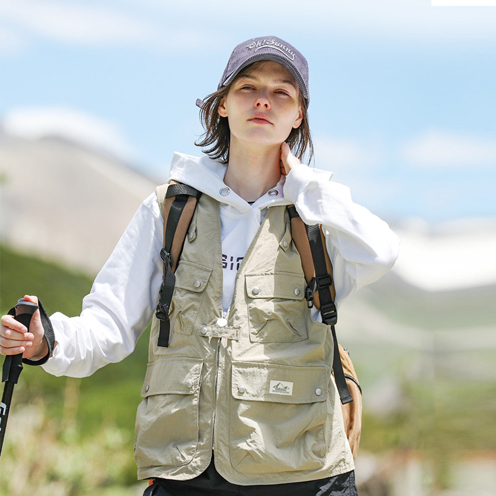Camping Hiking Women's Multi Pocket Travel Jacket Unisex