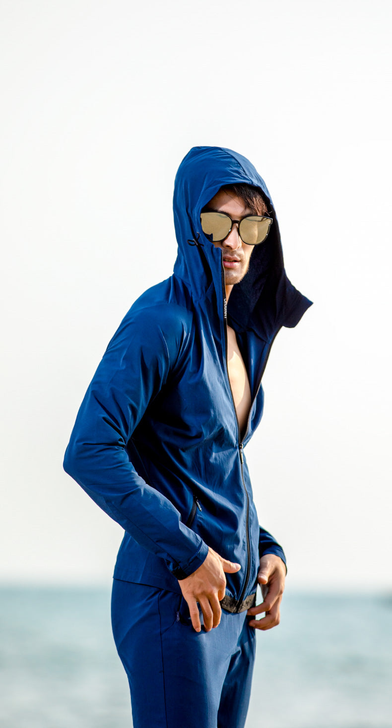 Men's Sun Protection Zip-Up Hoodie Quick Dry UPF50+