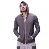 Men's Sun Protection Zip-Up Hoodie Full Face Cover UPF50+