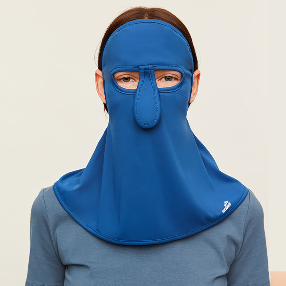 Women's Sunscreen Mask Facekini Neck Protection UPF50+ - M / Dark Blue
