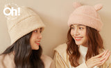 Cat Ear Warm Cuffed Beanie Hat for Women Teens Girls Skull Cap 