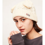 Women's Bear Ears Beanie Hat Stretchy Warm Cute Knit Cap