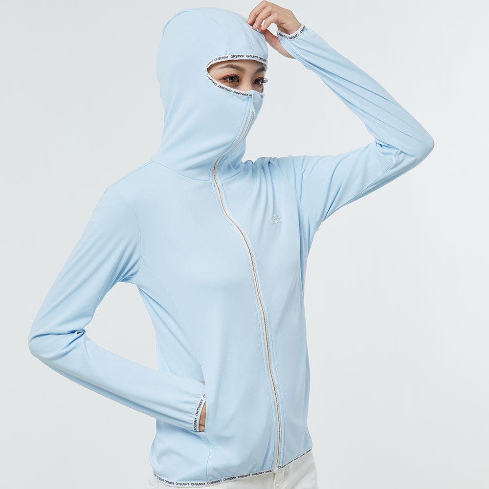 US Stock Women's Ninja Style Full Sun Protection Coat UPF 50+ Clothing
