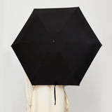 Rain Or Shine Black Plastic Sunscreen Umbrella with Portable Bag